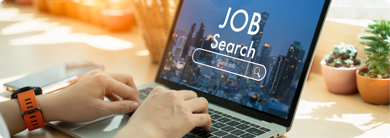 Job Search on Laptop